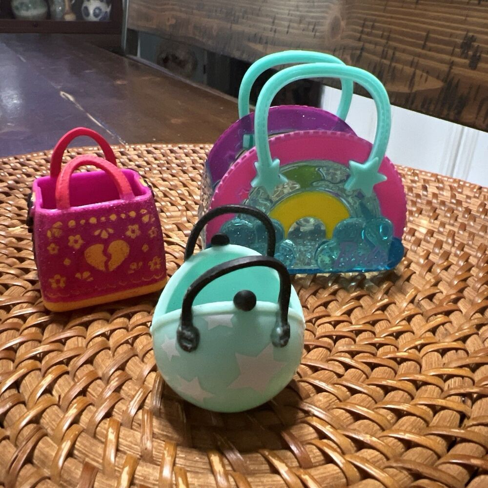 Small Just Play  Barbie Purses Lot By of 3 Excellent Condition